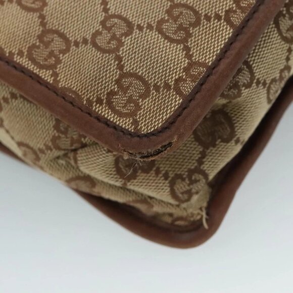 GUCCI GG Canvas Shoulder Bag Beige 91762 Auth 111560 - Picture 3 of 16